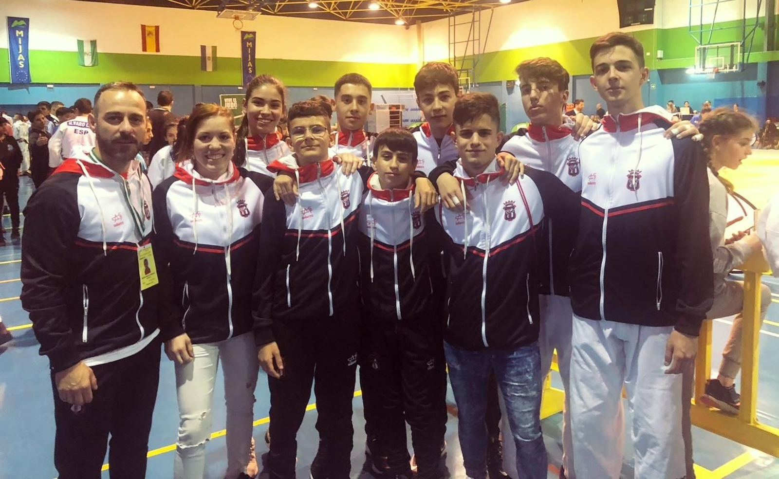 Los miembros del Huelva TSVJudo desplazados a Mijas.