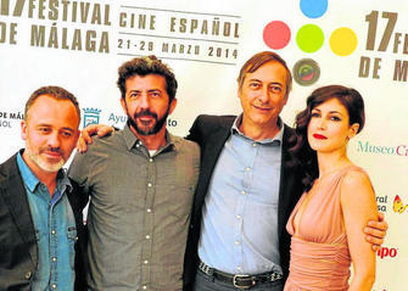 Javier Gutiérrez, Alberto Rodríguez, José Antonio Félez y Nerea Barros, ayer, en el Museo Carmen Thyssen.