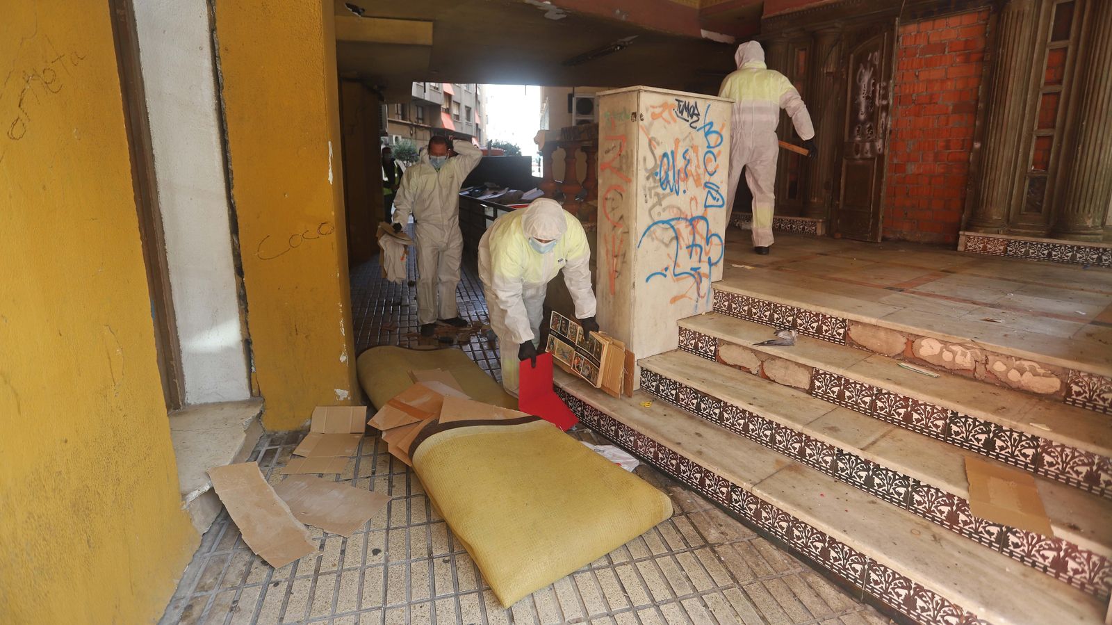 Desalojo del edificio La Escalinata