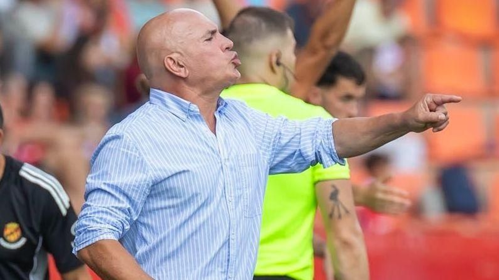 Luis César, durante un partido del Nàstic.