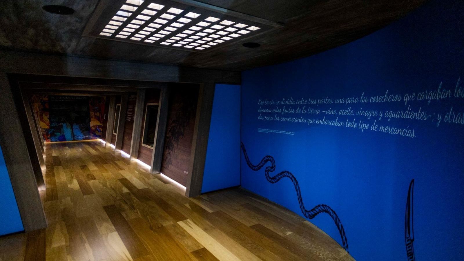 recreación de la bodega de un barco a ultramar.