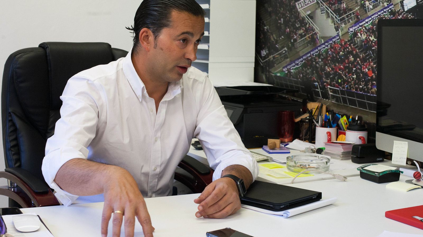 El presidente del Covirán, en su despacho ante del confinamiento