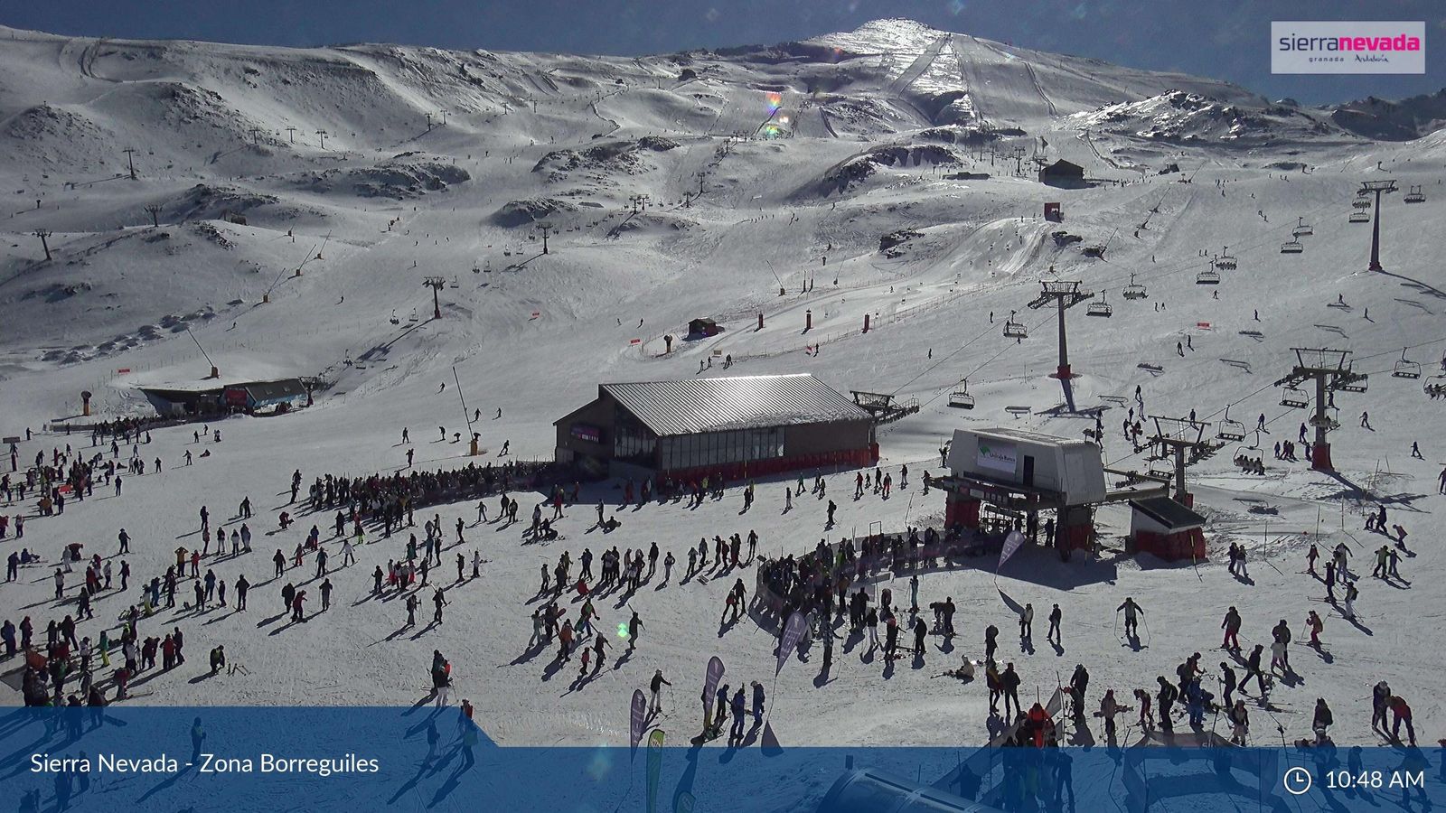 Zona de Borreguiles vista con las cámaras de Cetursa.