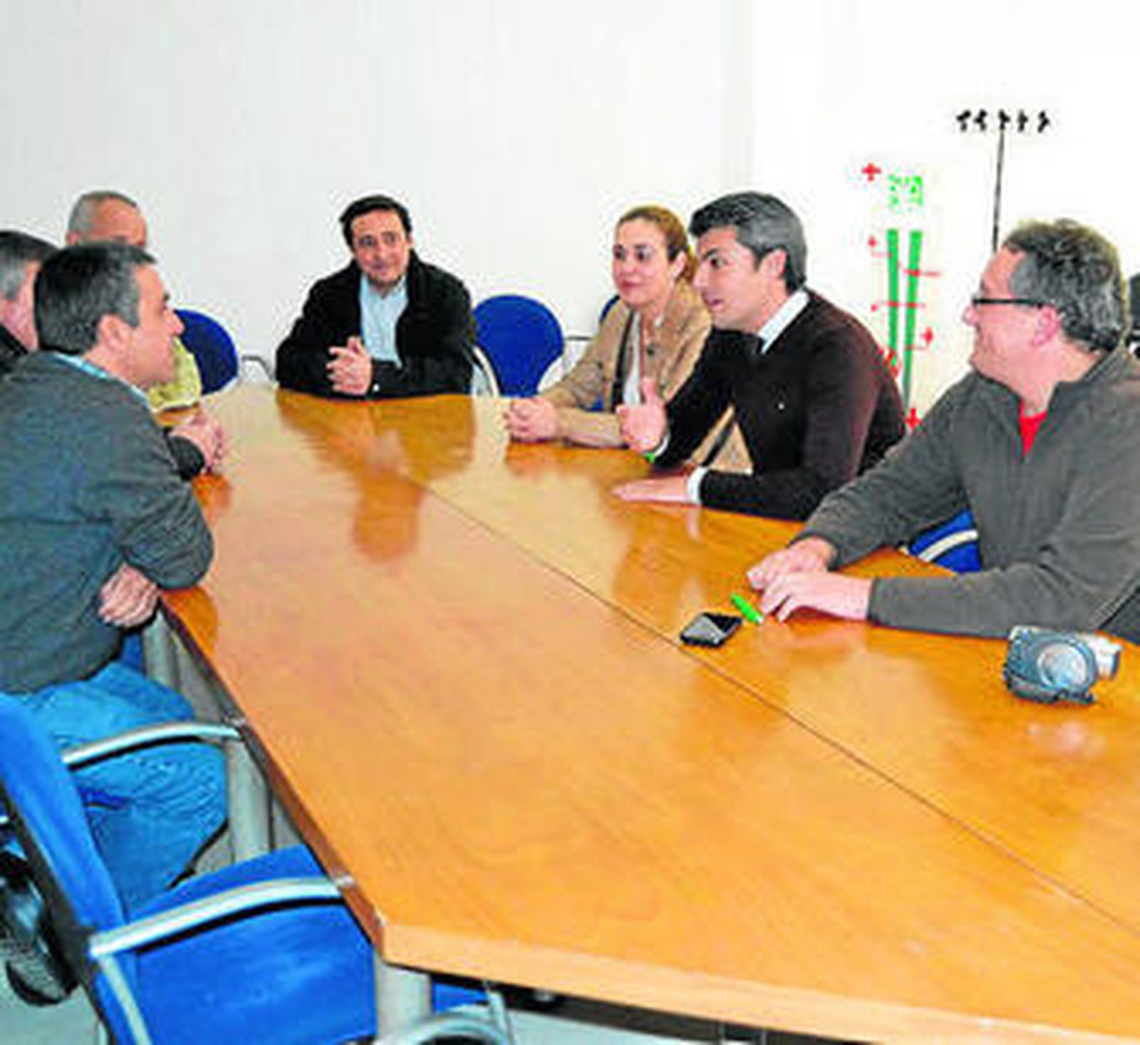 Romero, en la reunión con trabajadores de Navantia.