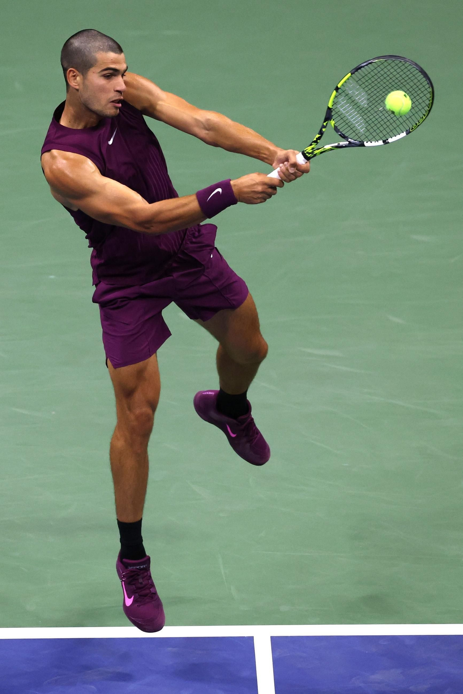 Las fotos del demoledor Alcaraz en la segunda ronda del US Open