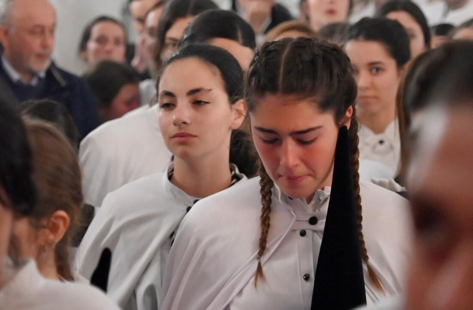 Las imágenes de la hermandad del Perdón en la iglesia de San Roque este Miércoles Santo