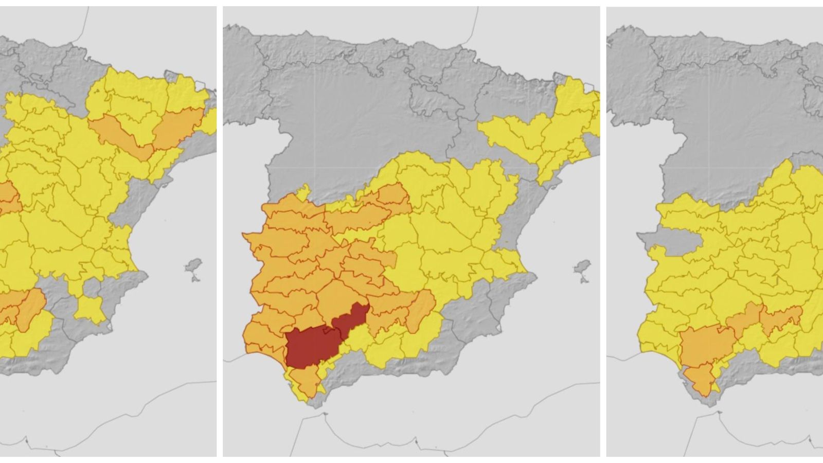 Avisos por calor para el lunes 26, martes 27 y miércoles 28 en España.