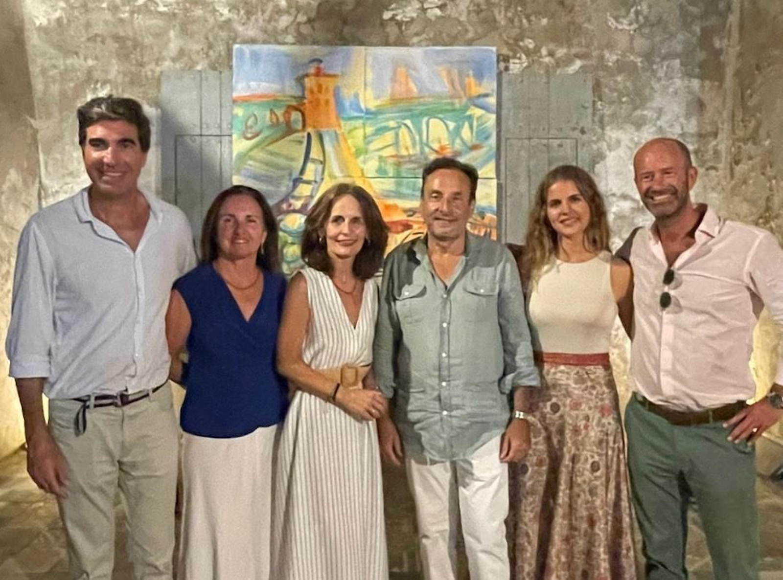 Andrés Benítez, Carola Gálvez, Layla Halcón, Honorio Aguilar, Belén Quirós y Wouter Lauwaars, durante la inauguración.