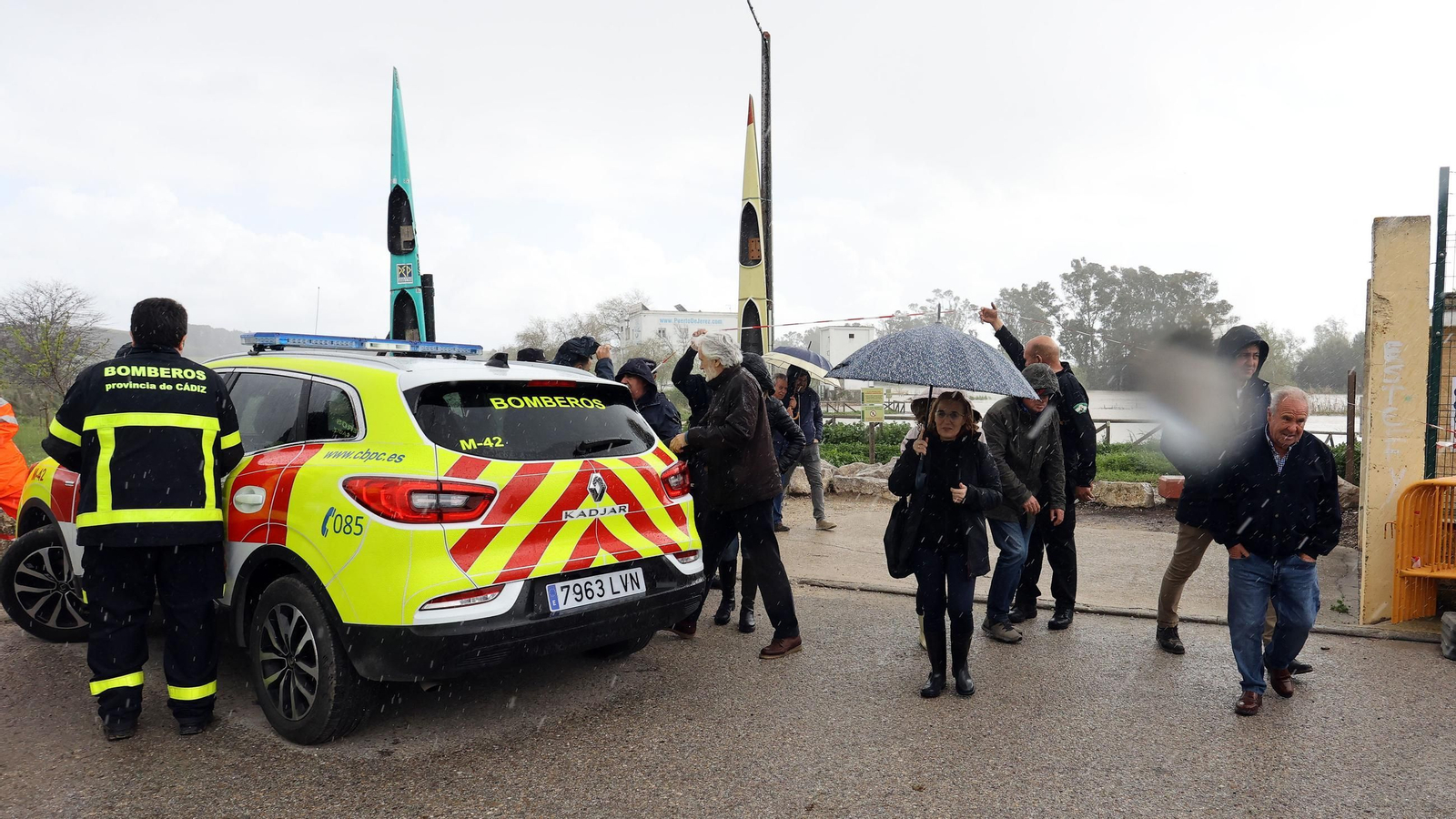 Operativo por el desbordamiento del río Guadalete