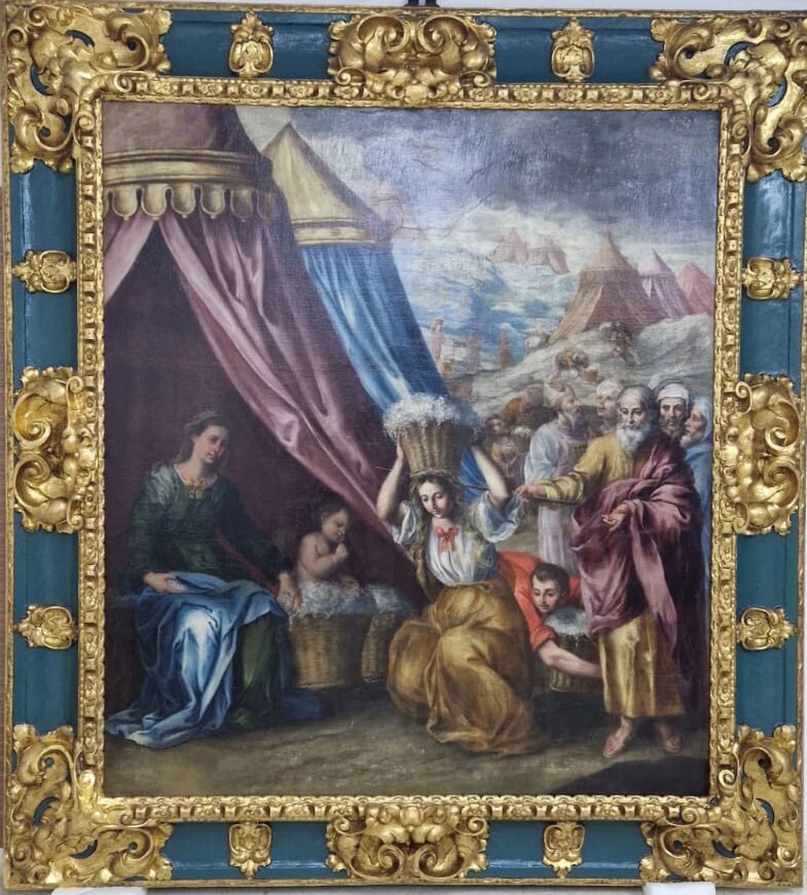 El cuadro de La Caída del Maná recién restaurado