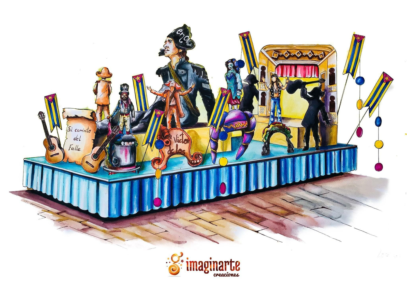 La carroza dedicada a Juan Carlos Aragón.