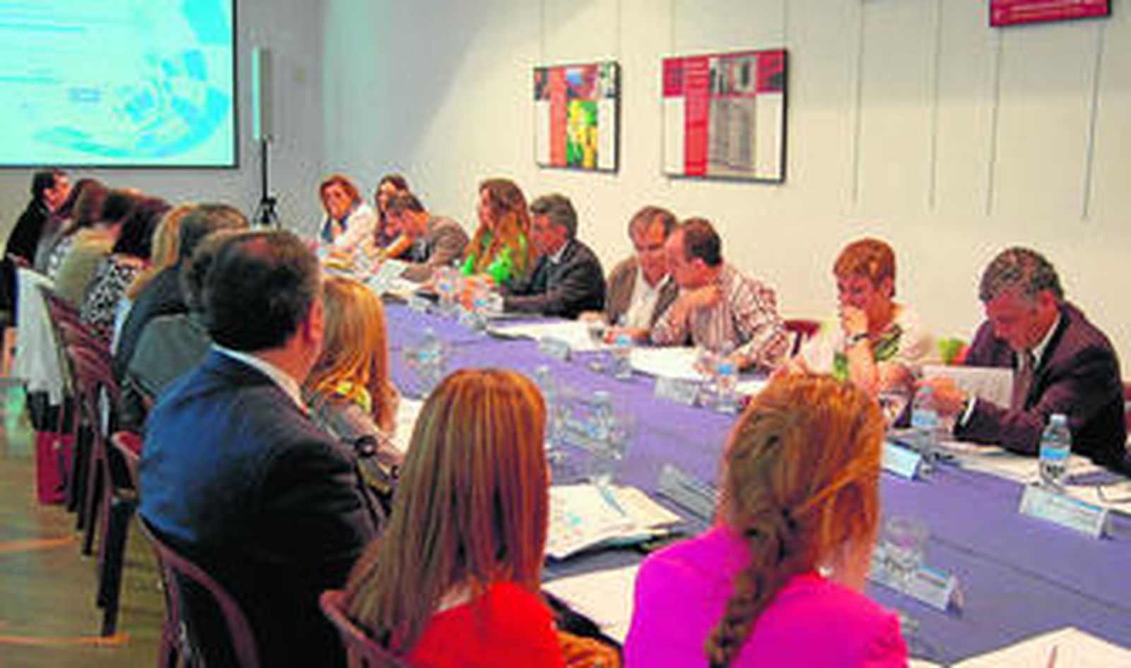 El Consorcio del Qualifica, durante la reunión de ayer.