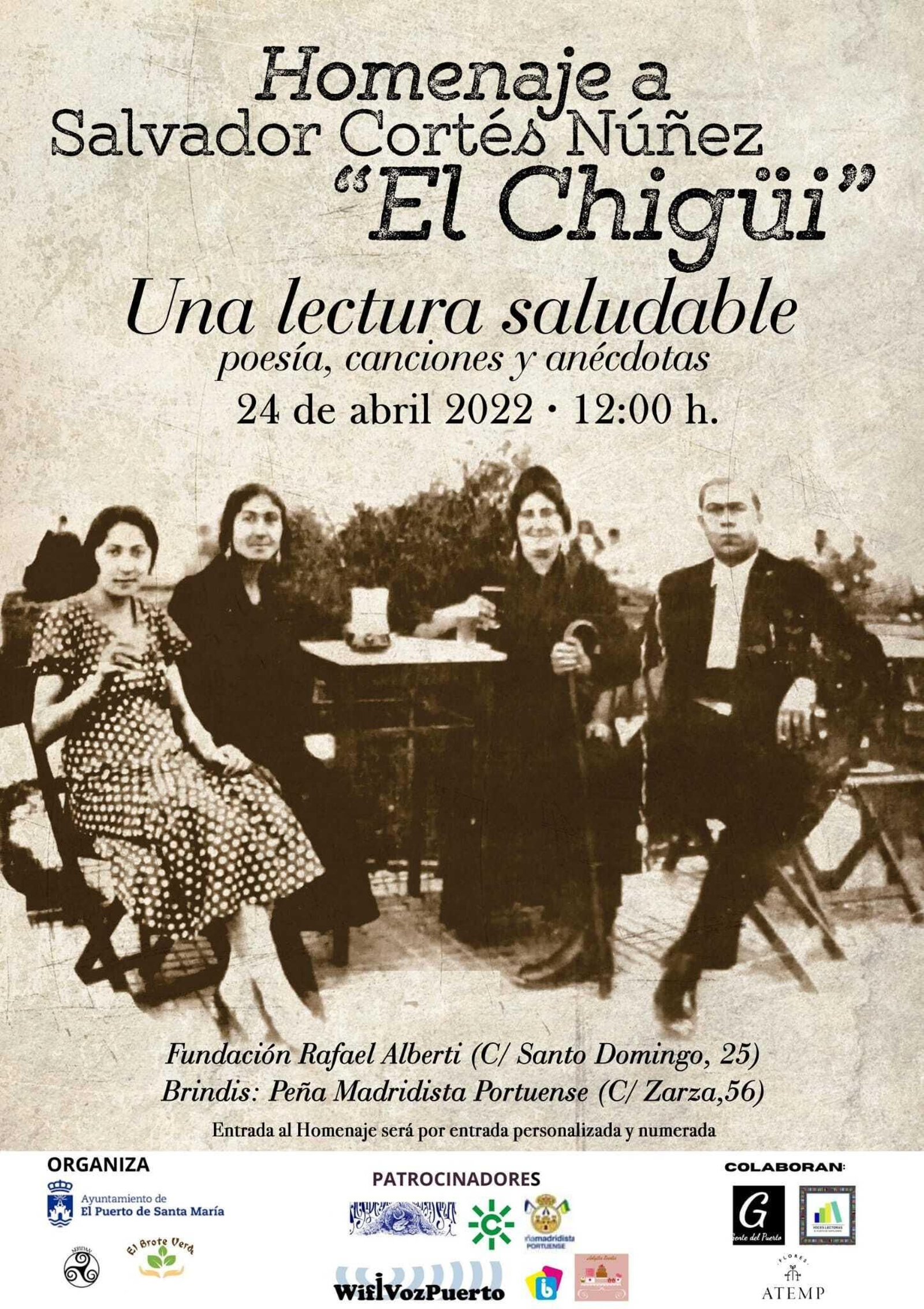 Cartel del acto que se celebrará el domingo.