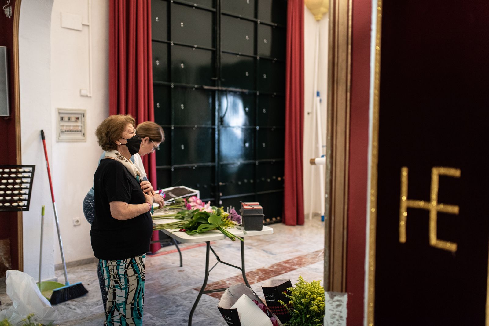 Imágenes de los preparativos de la Hdad de Emigrantes