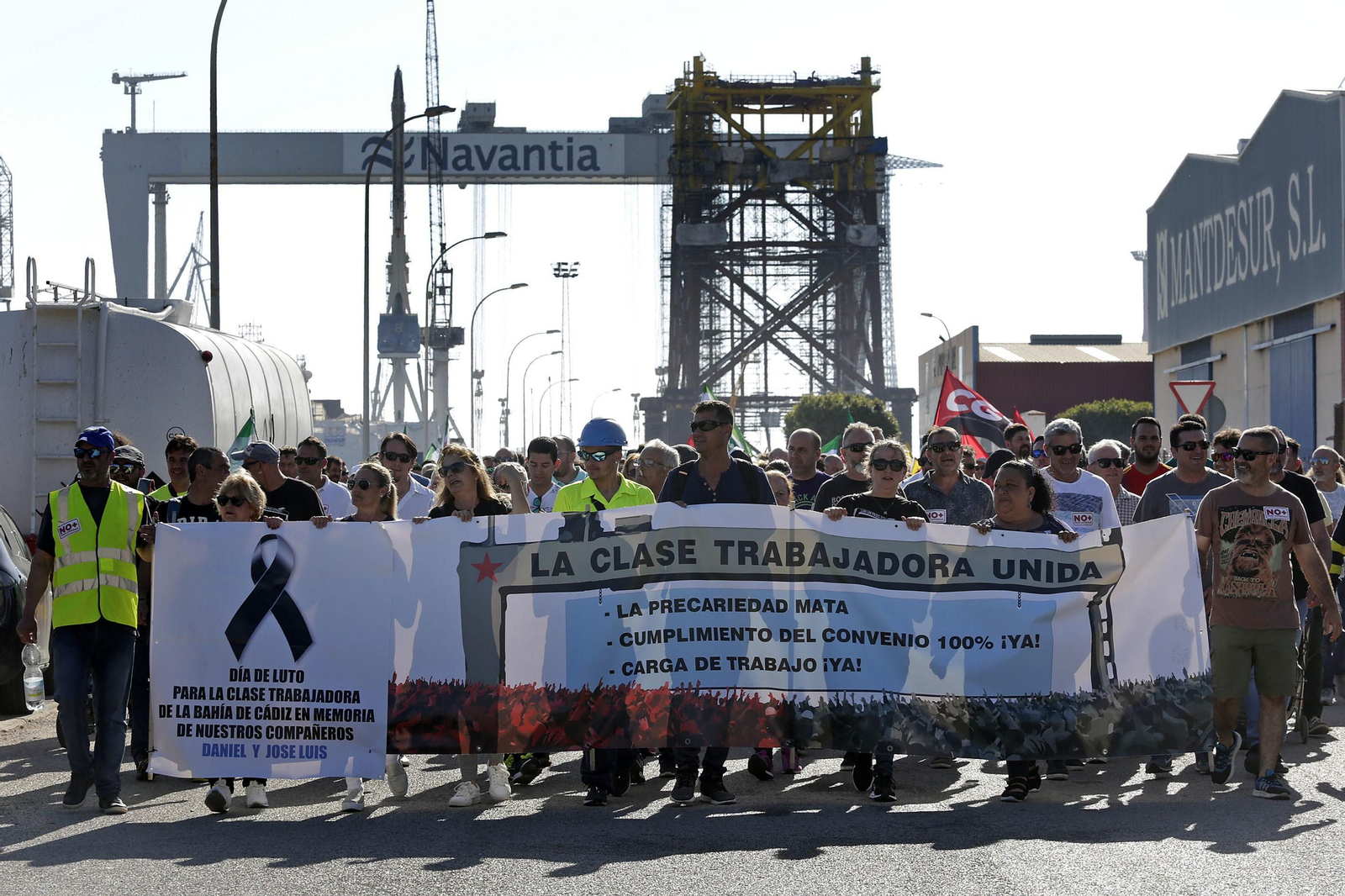 Manifestación de los trabajadores del metal en Cádiz