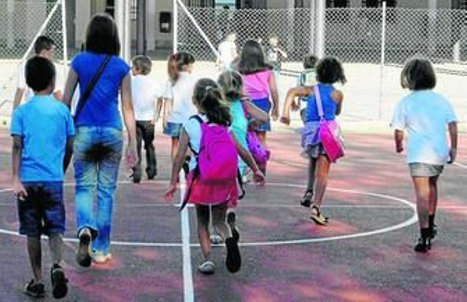 Imagen de la vuelta al cole el año pasado en la Institución Provincial.