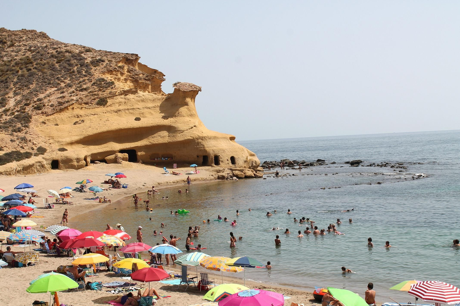 Playa de Los Cocedores en Pulpí, desde ahí comenzaría a ganar terreno la provincia de Almería.