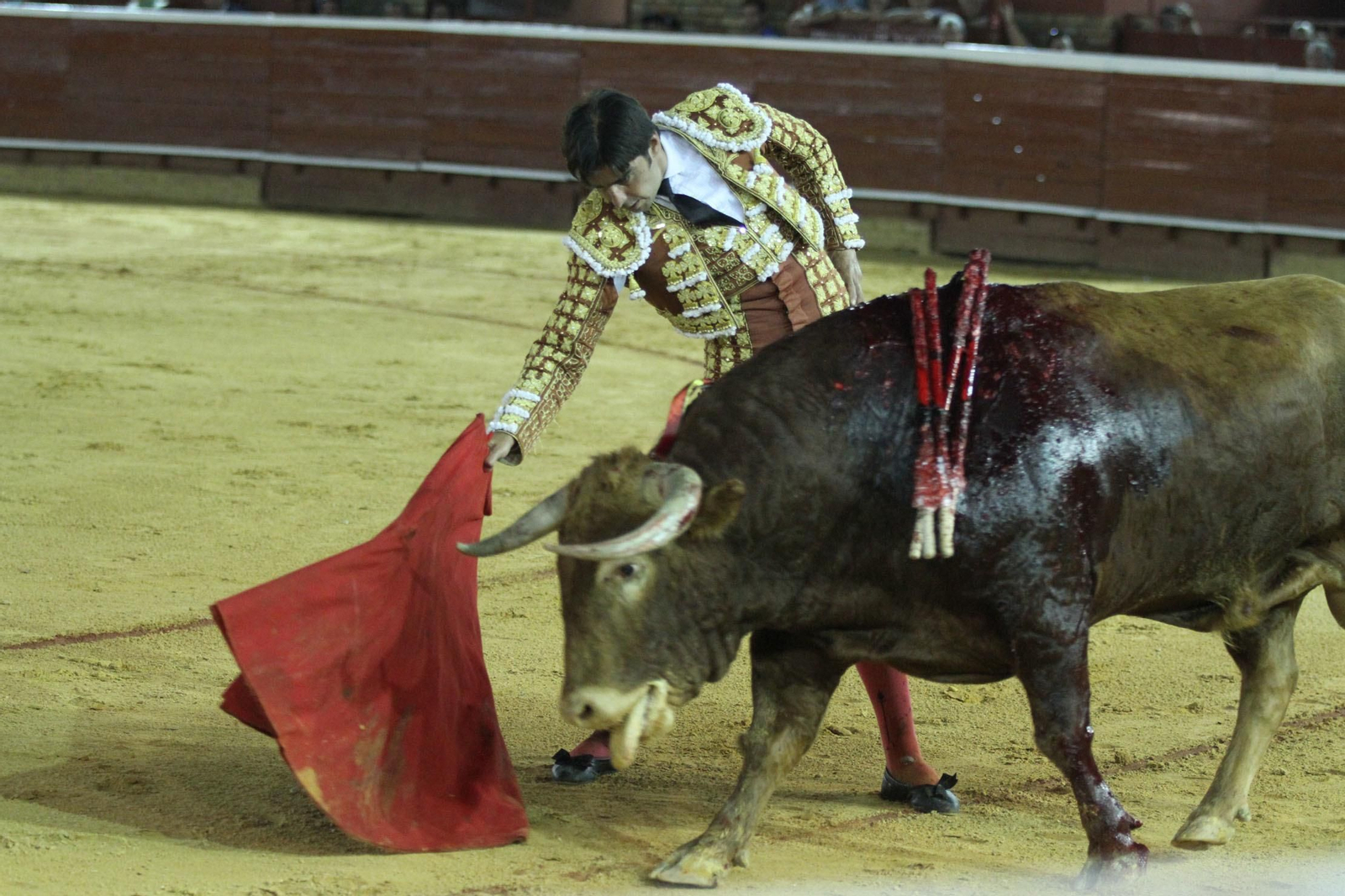 Imágenes de la faena de Miguel Angel Perera en el coso Onubense.
