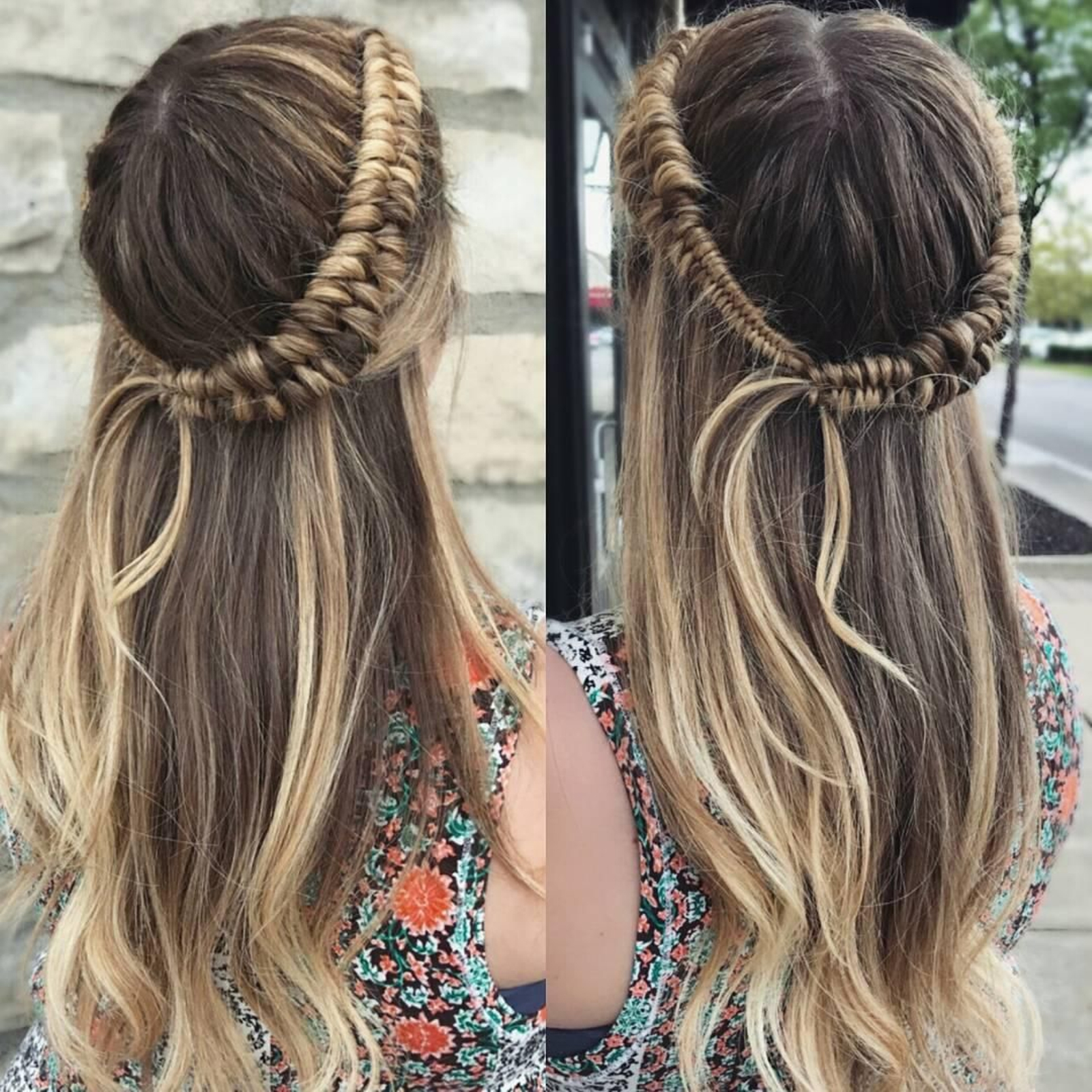 Semirecogido con trenza oruga, de @sarahwhair