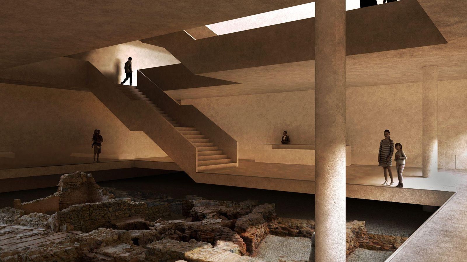 Restos arqueológicos visitables bajo el Astoria.