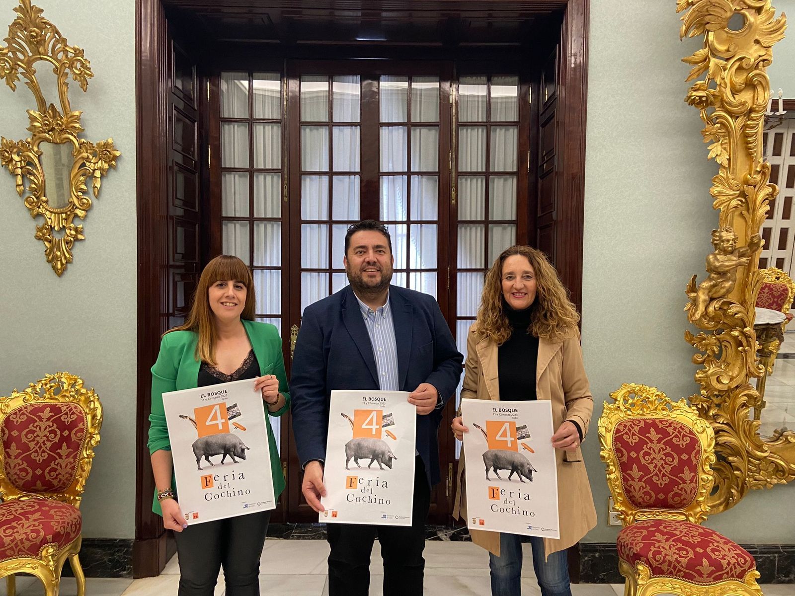 El diputado Jaime Armario y la alcaldesa de El Bosque, Pilar García, en la presentación de esta feria.