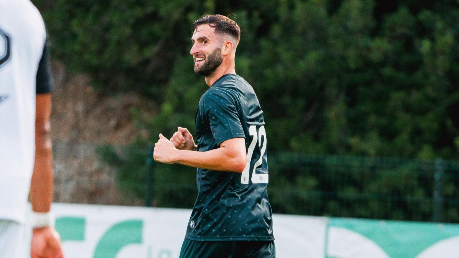 Leo Baptistao celebra el primer tanto del partido.