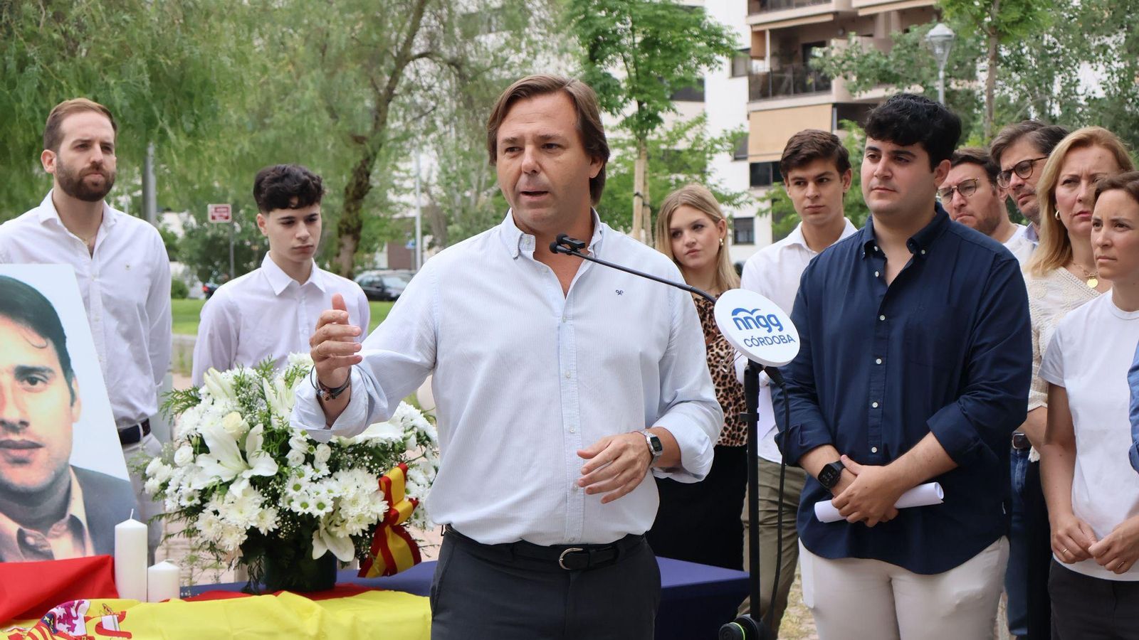 Antonio Repullo en el acto de recuerdo del asesinato de Miguel Ángel Blanco
