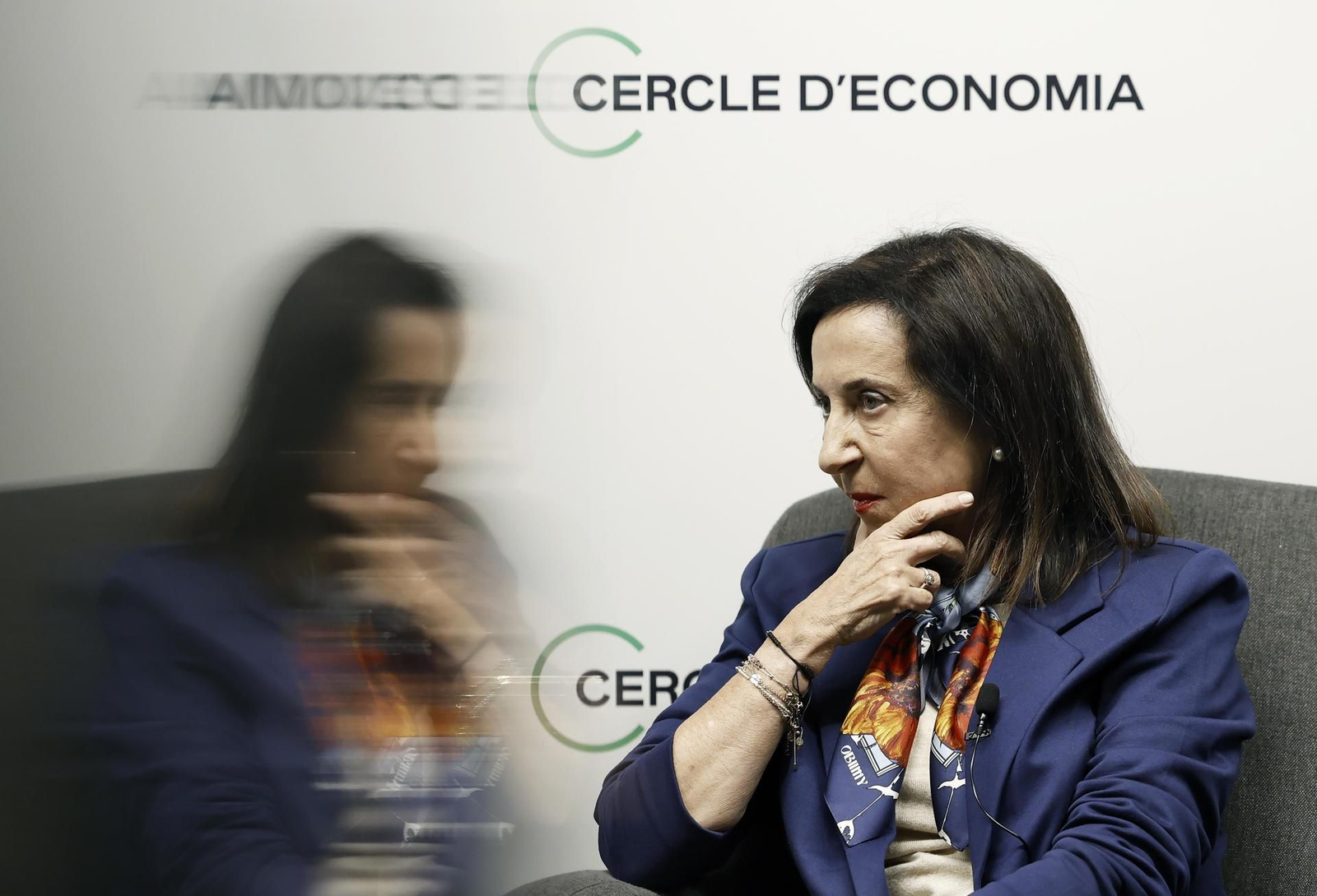 La ministra de Defensa, Margarita Robles, en un diálogo sobre la política de Defensa en el Cercle d'Economia de Barcelona.