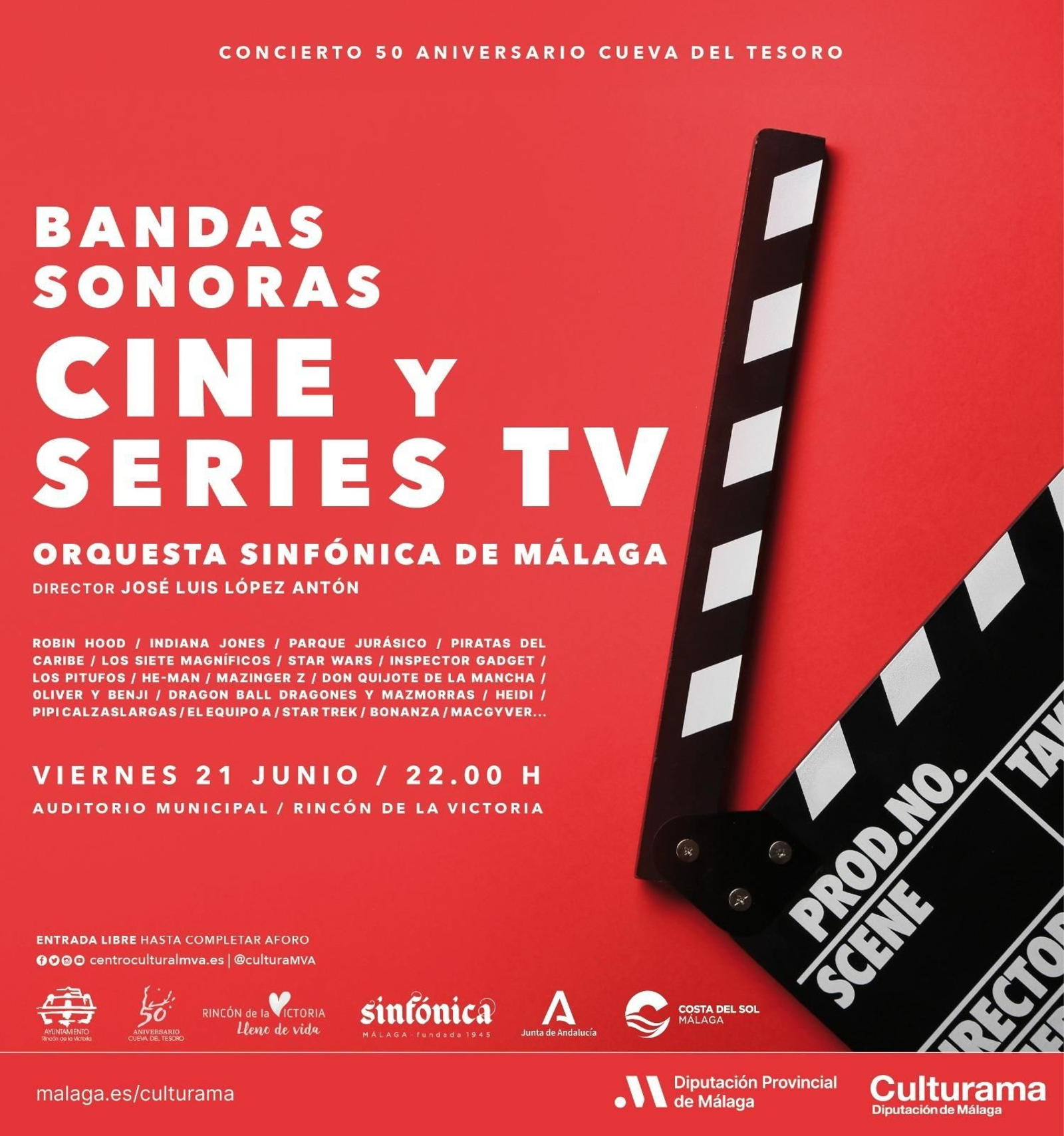 Cartel del concierto de la Orquesta Sinfónica de Málaga