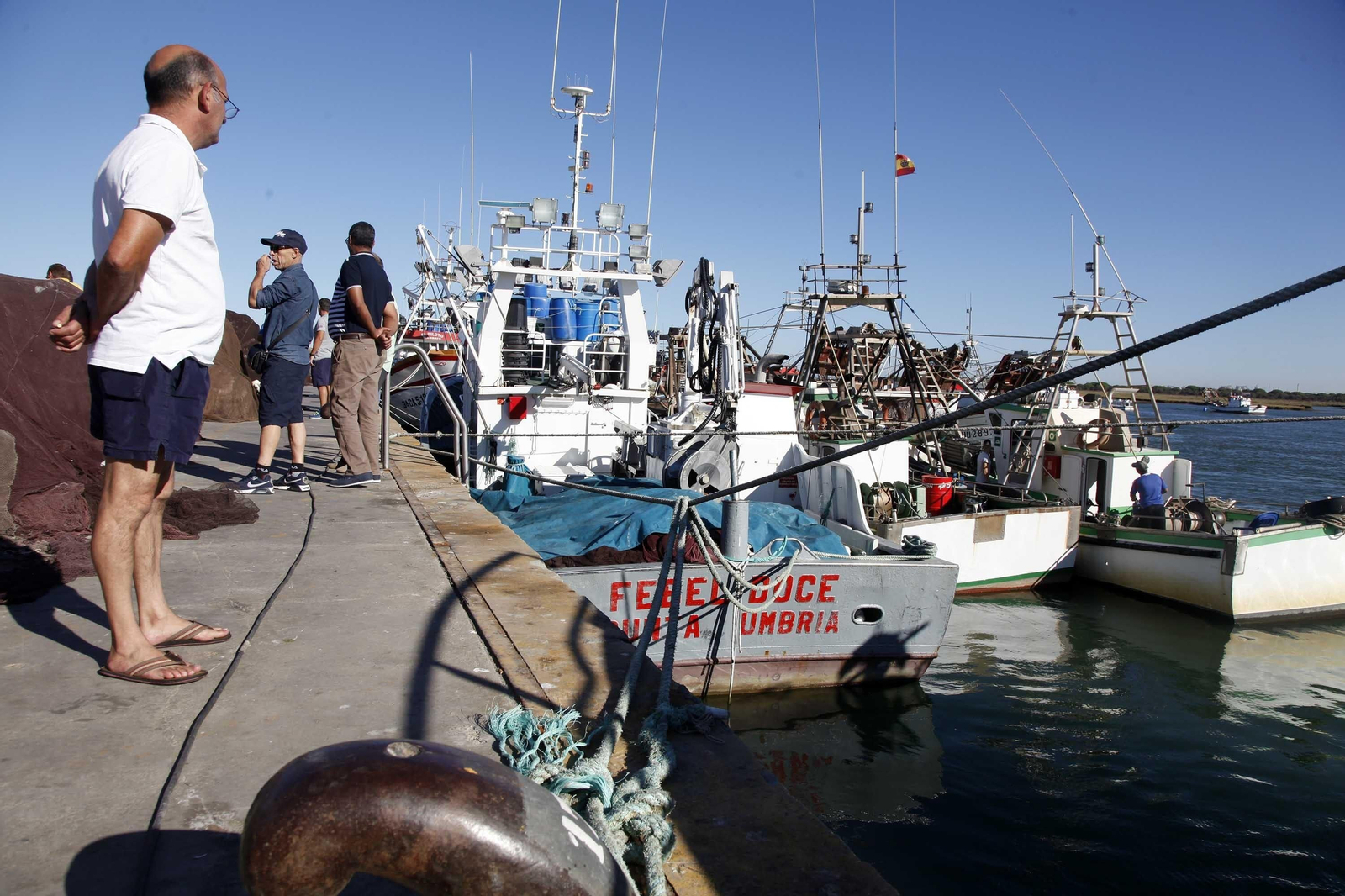 Barcos amarrados en el puerto de Punta Umbría.
