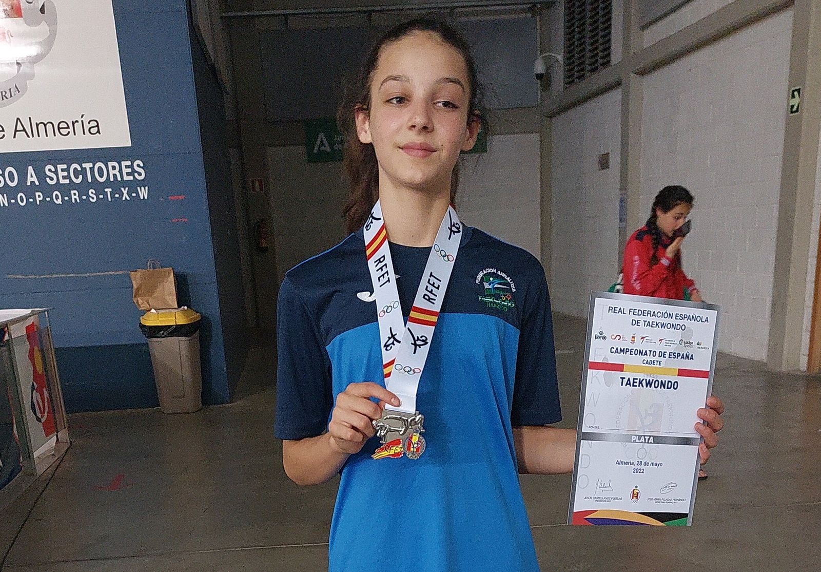Plata para la portuense Gema Gálvez en el Campeonato de España de Taekwondo.