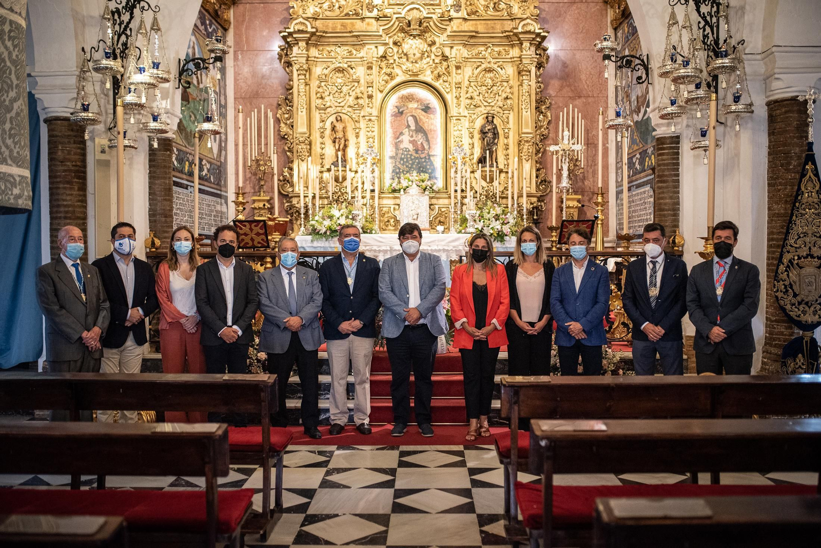 Imágenes de las ofrendas institucionales a la Virgen de La Cinta