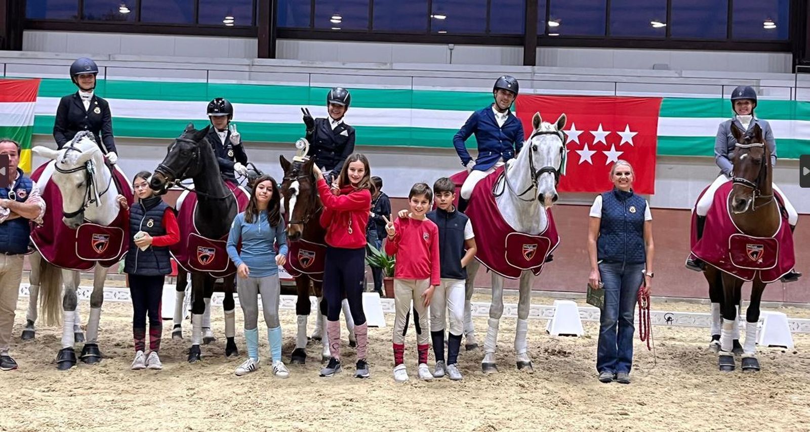 La expedición del Dressage, en la final de la Copa