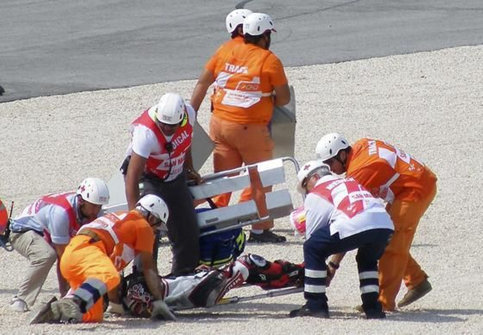 Accidente de Shoya Tomizawa en el Gran Premio de San Marino.

Foto: Reuters