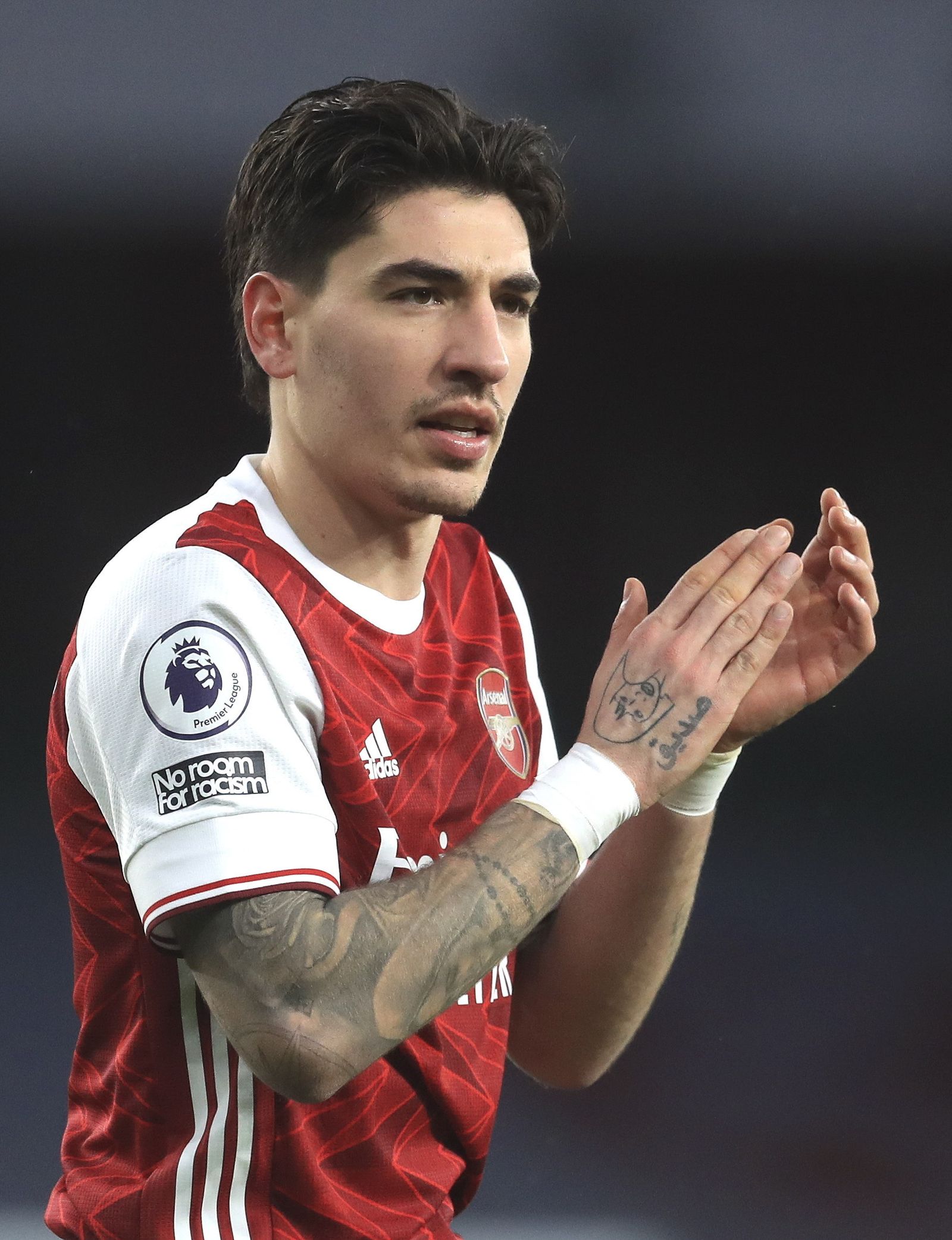 Bellerín, en un partido con el Arsenal.