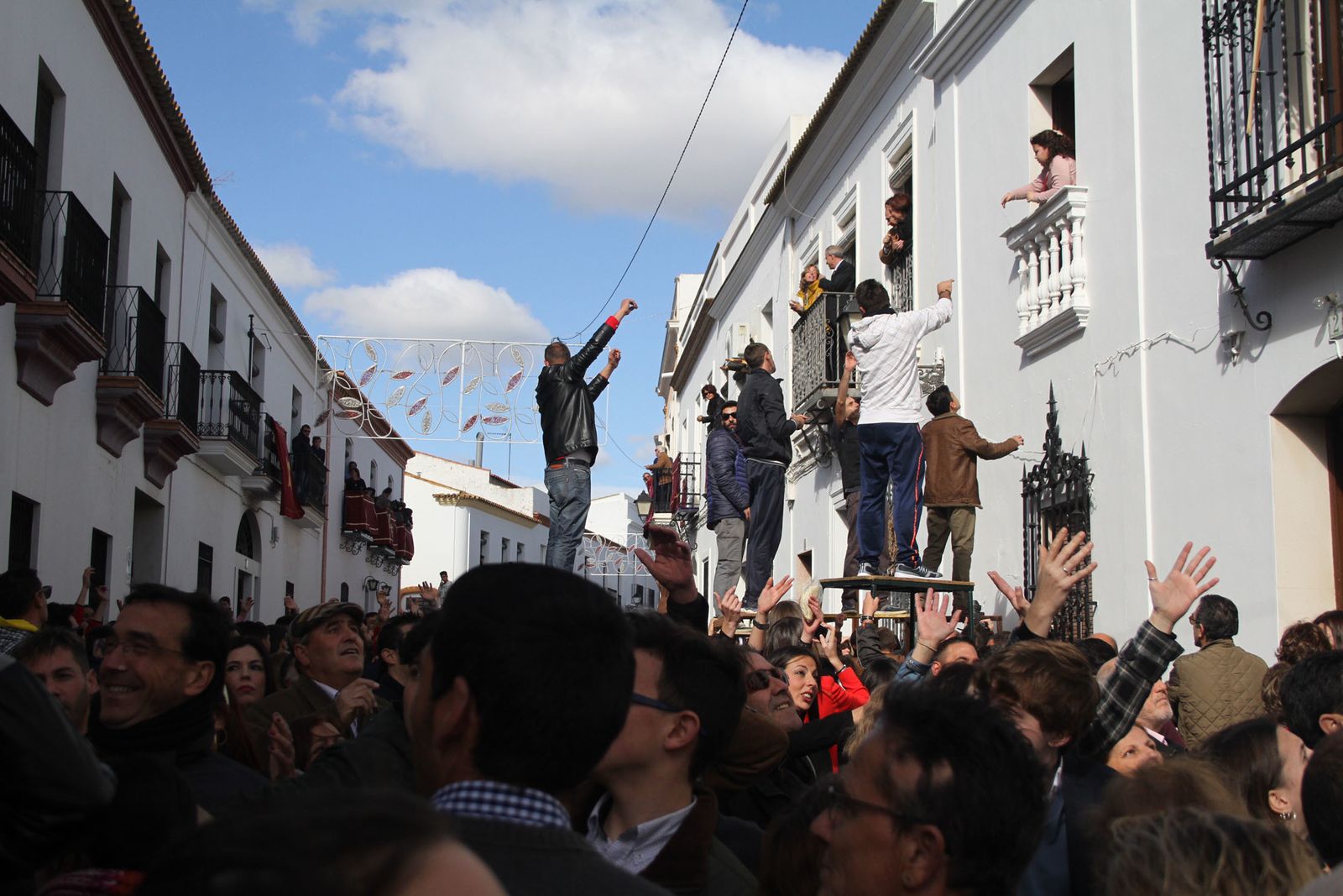Imágenes de las tiradas en honor a San Antonio Abad en Trigueros