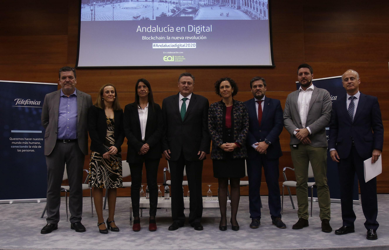 Los participantes en la jornada informativa organizada por Telefónica en colaboración con la EOI.
