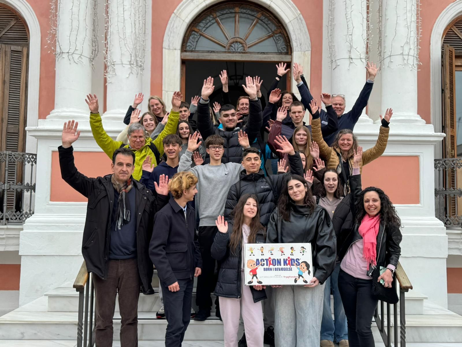 Alunos de distintos países participantes en el proyecto europeo Erasmus+ Action Kids