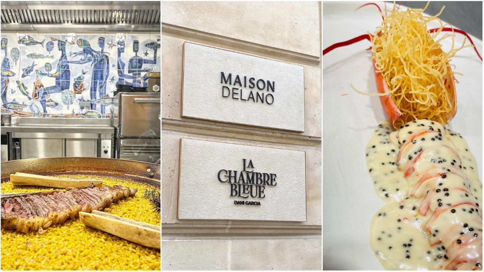 Algunos platos de La Chambre Bleue de Dani García.