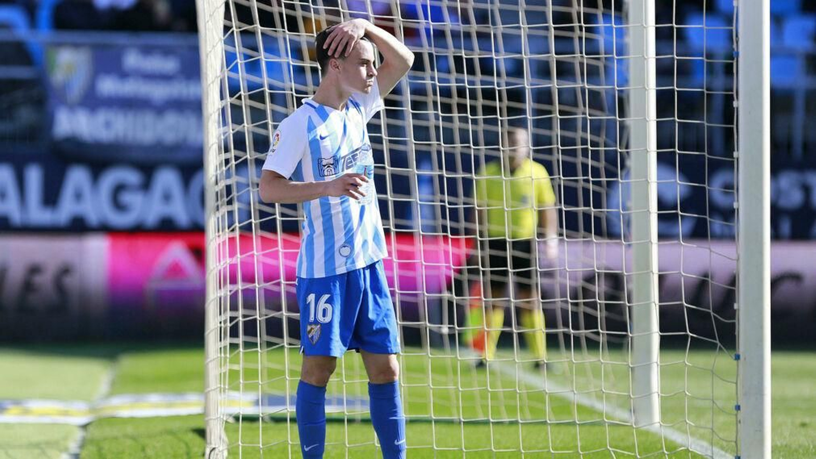 El jugador del Málaga Juanpi Añor