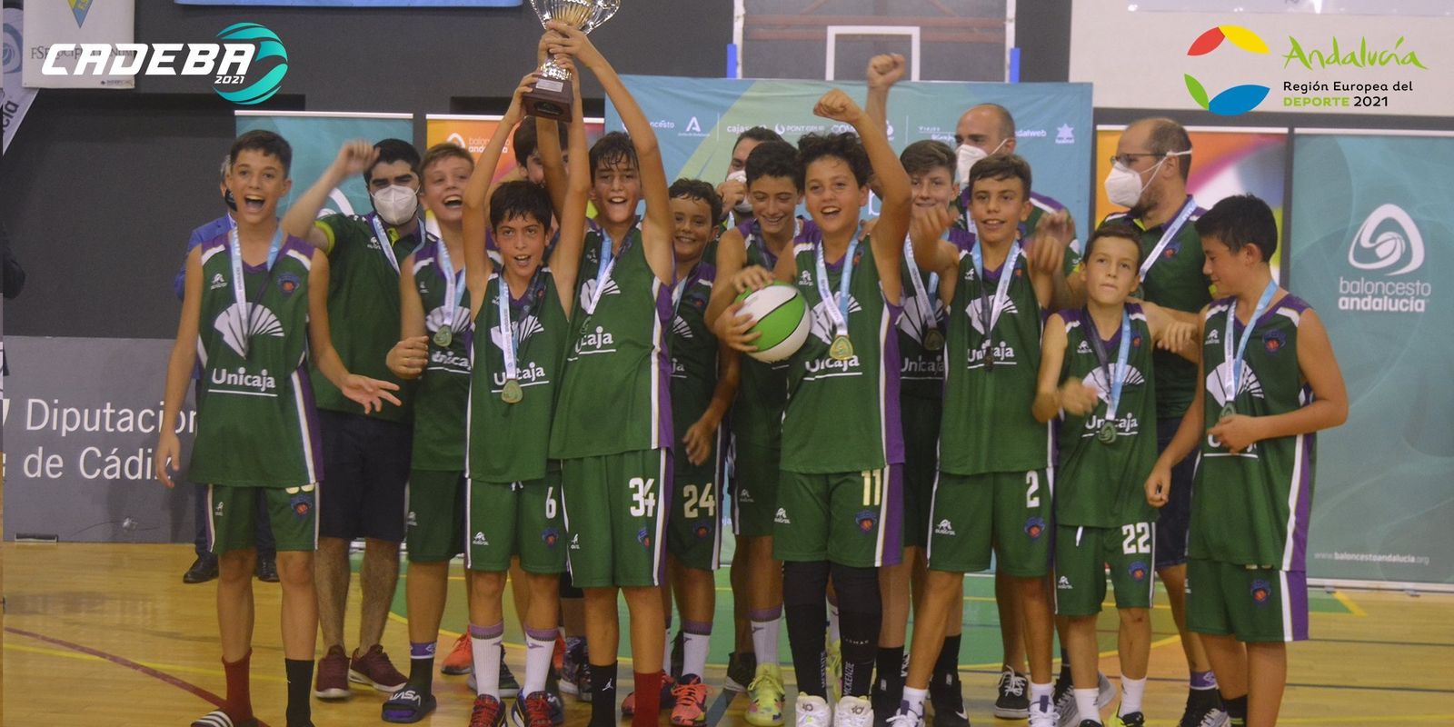 Los jugadores del EBG Málaga.