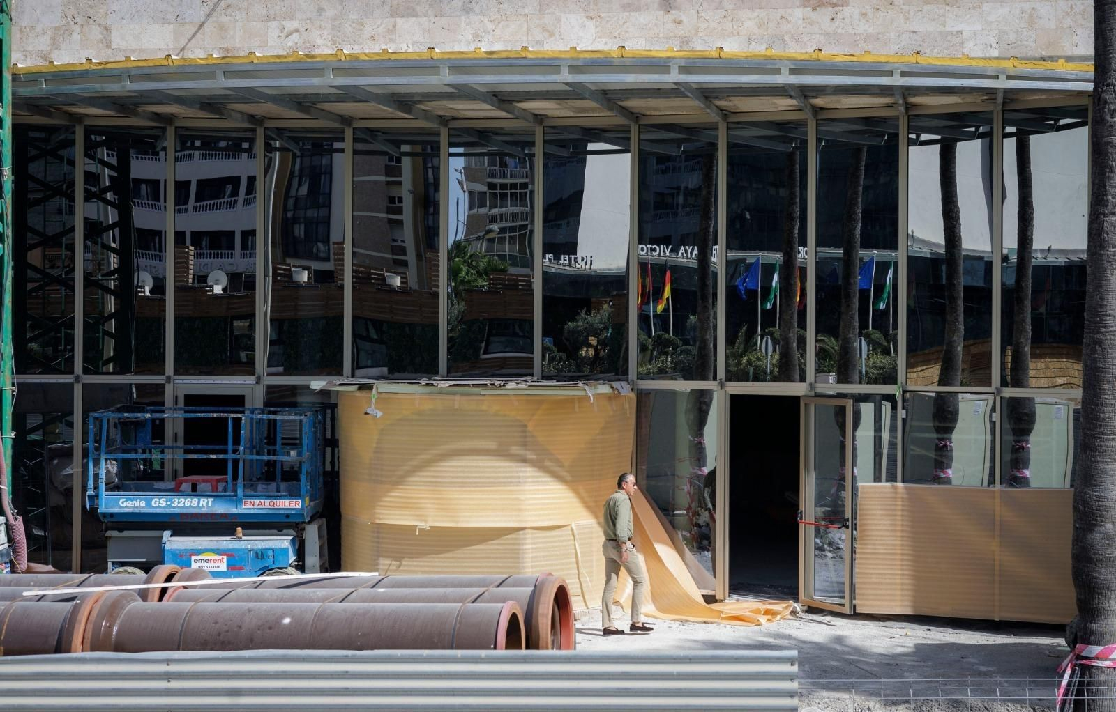 El espectacular acceso al nuevo hotel en Tiempo Libre.