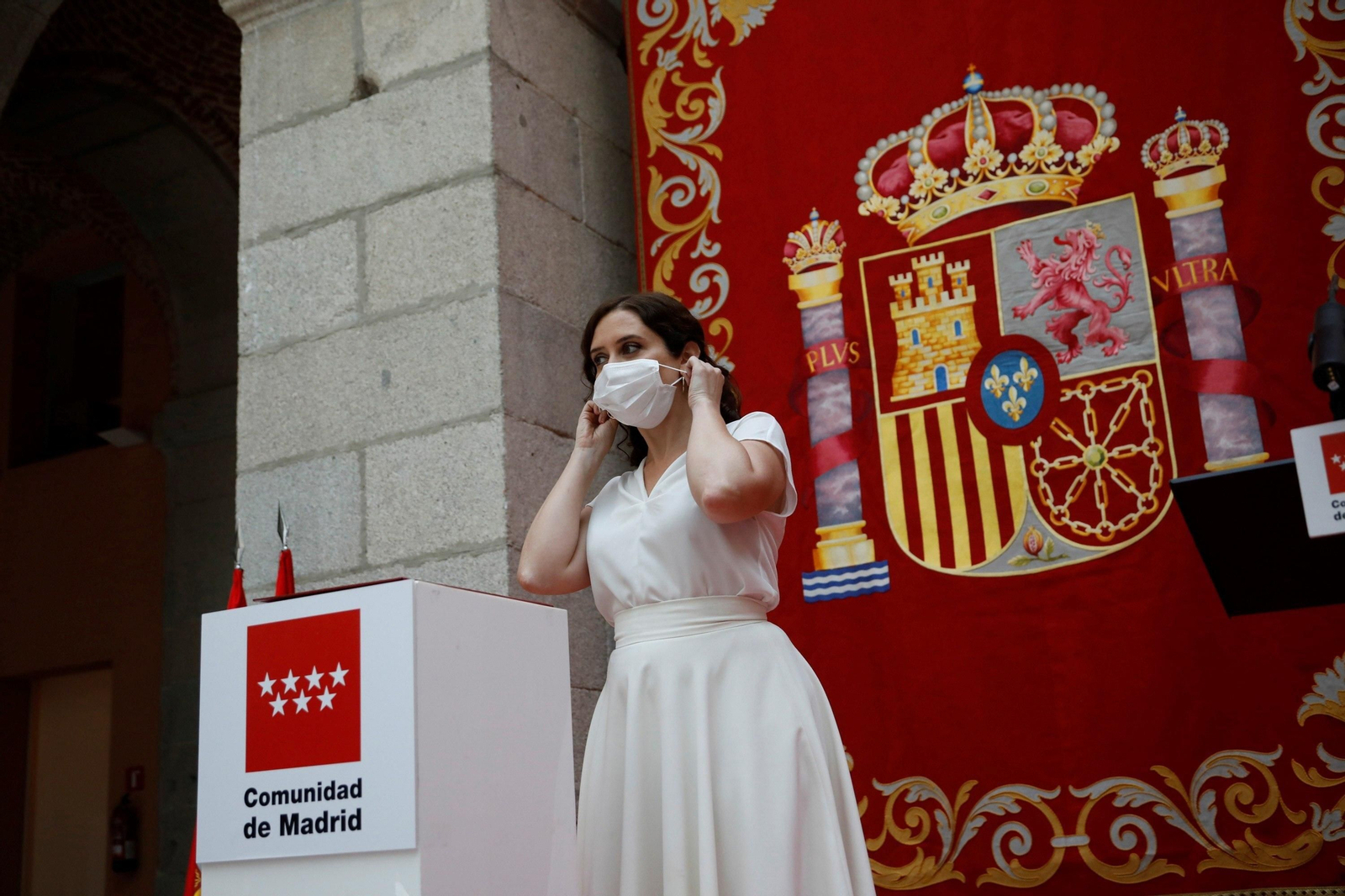 Isabel Díaz Ayuso, con mascarilla. Isabel Díaz Ayuso, con mascarilla.