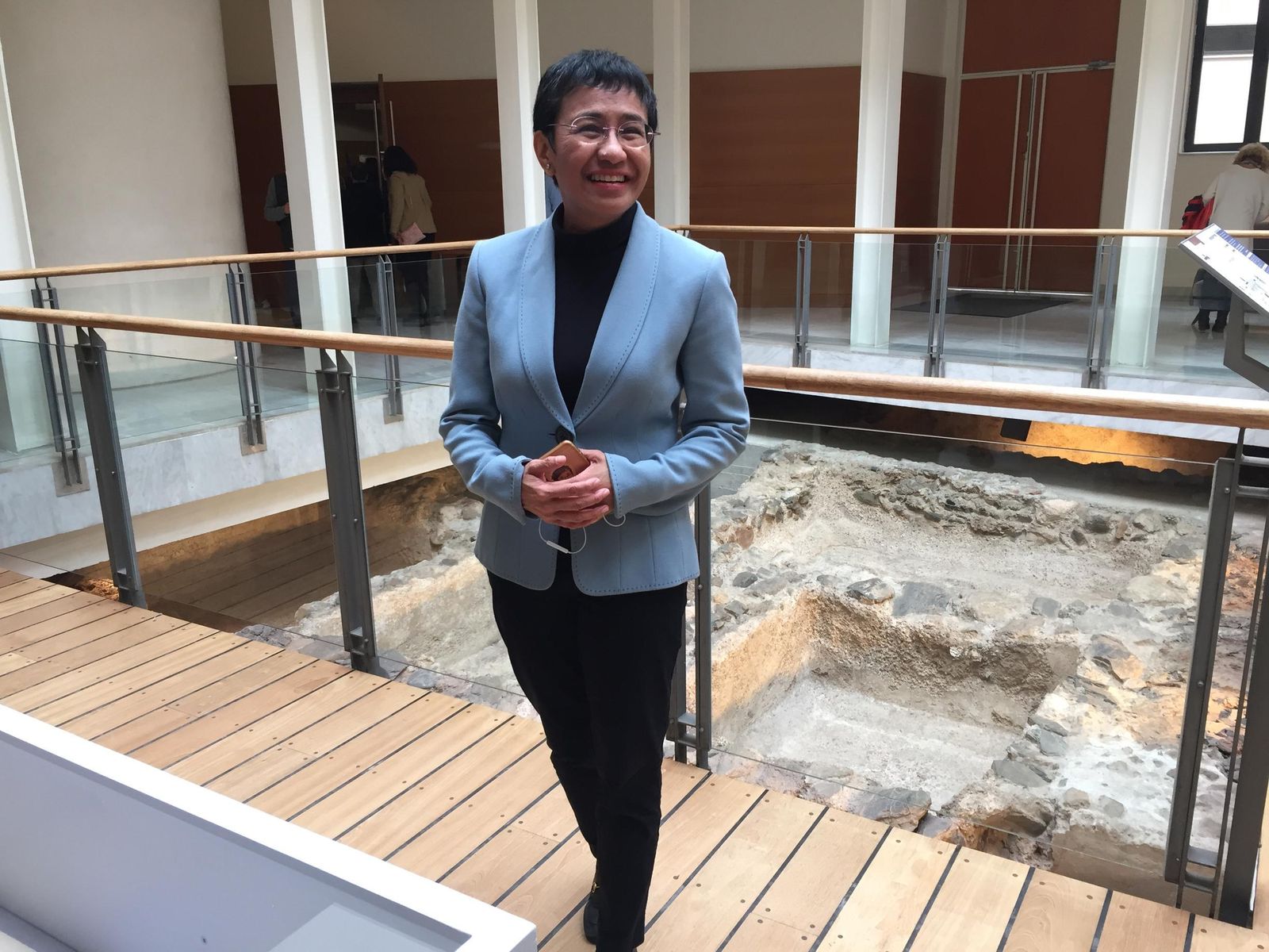 María Ressa, el día que recibió el premio Libertad de Prensa de la UMA.