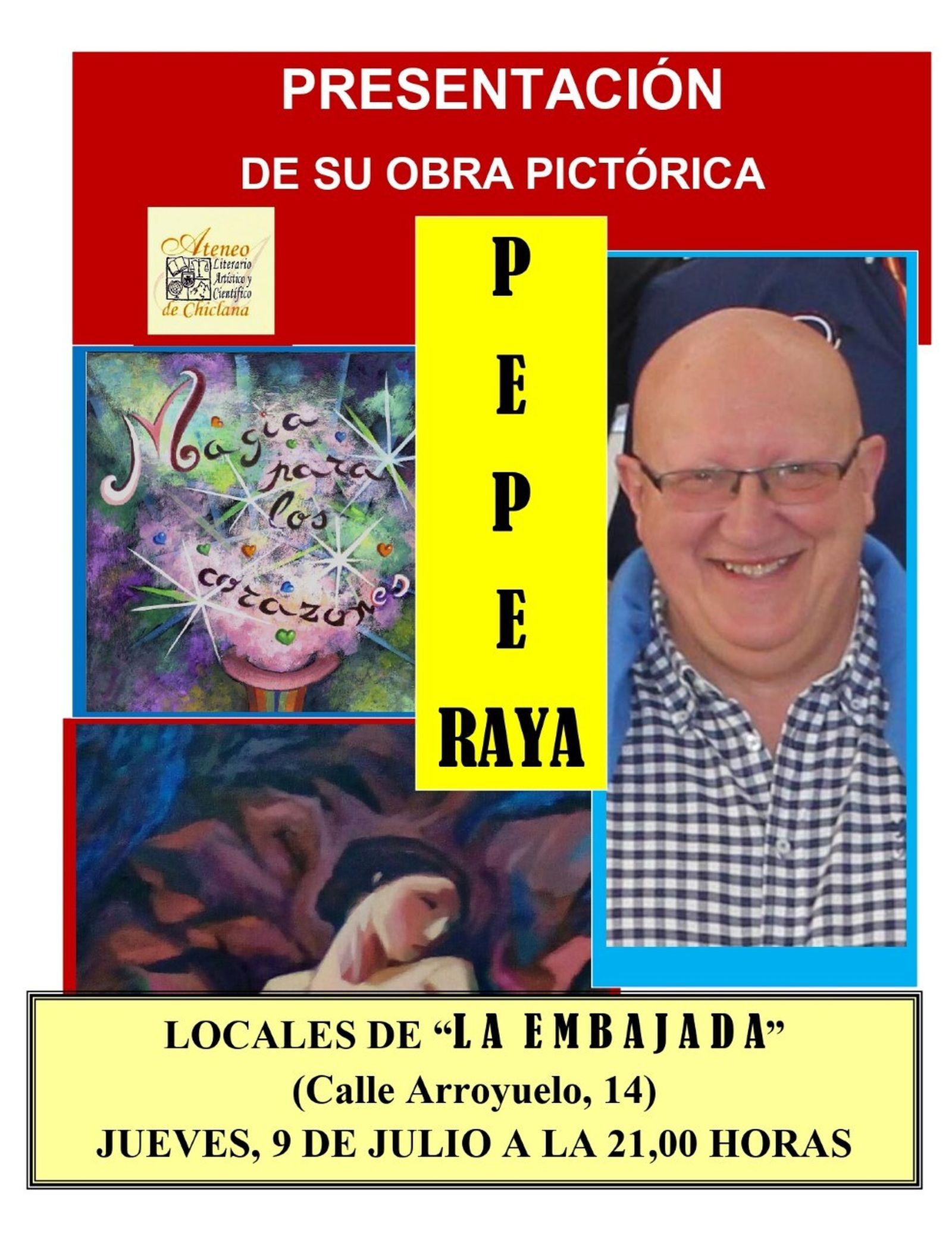 Pepe Raya en el cartel promocional de la exposición.