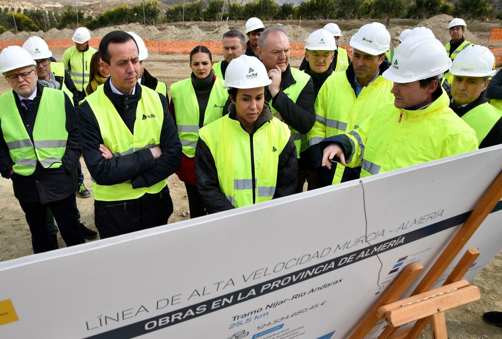 Isabel Pardo de Vera, en su reciente visita a las obras del AVE en Almería