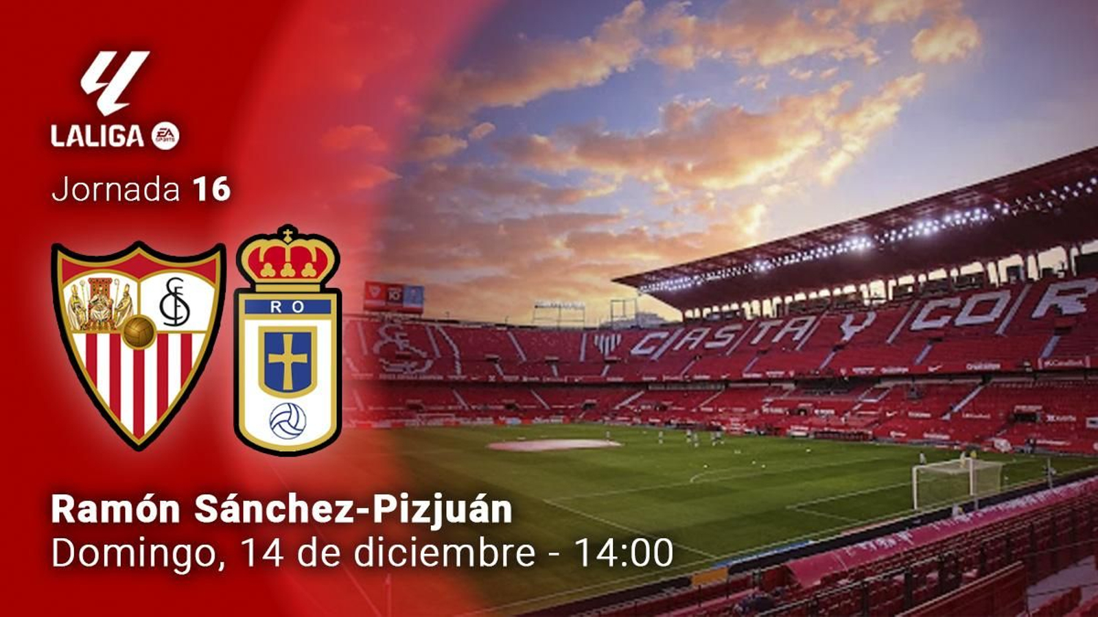 El partido Sevilla-Oviedo ofrecido en directo.