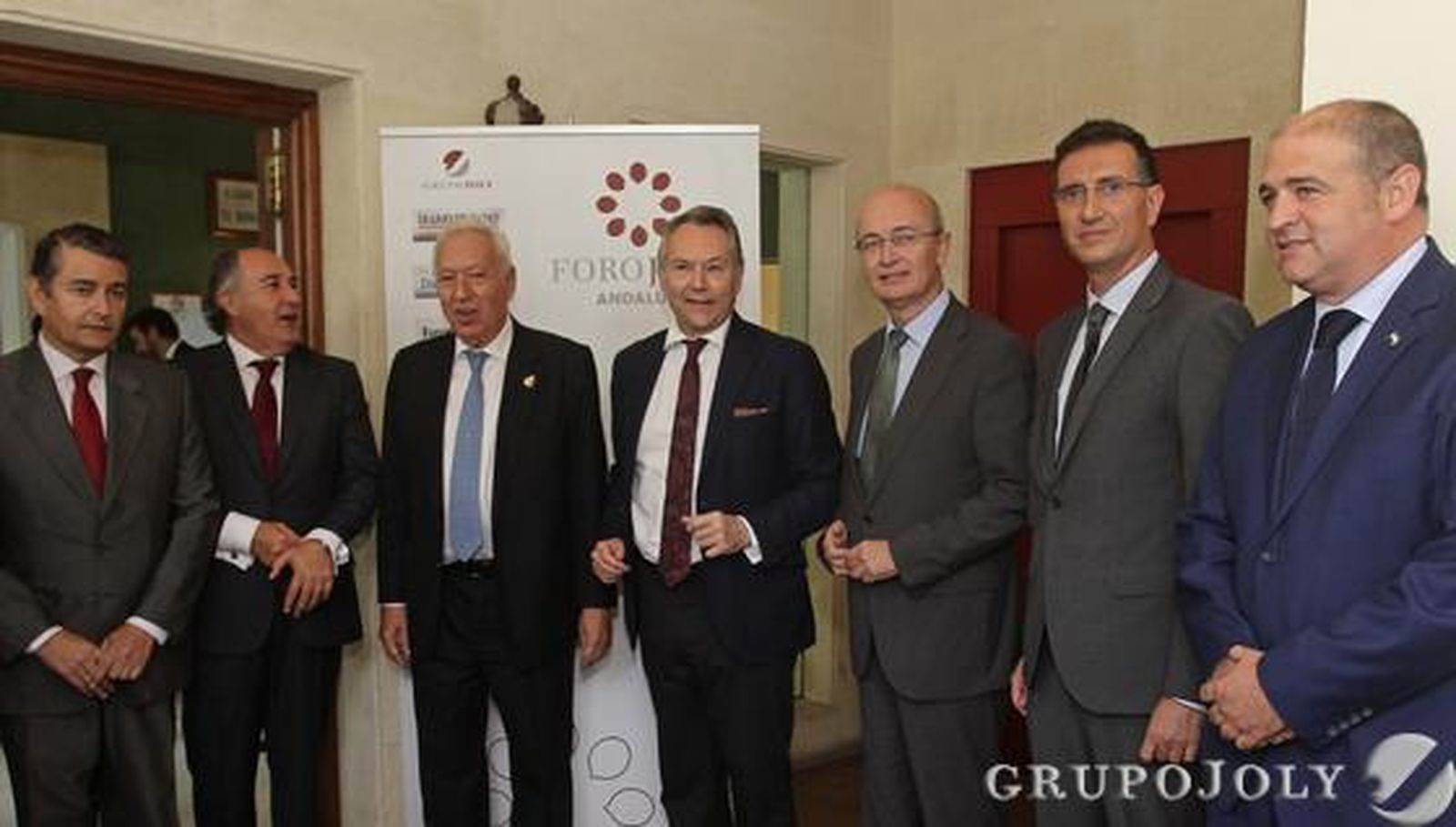 De izquierda a derecha: Antonio Sanz, José Ignacio Landaluce, José Manuel García-Margallo,José Joly, Luis Miguel Pons, Javier Chaparro y Jorge Romero.    Foto: Erasmo Fenoy