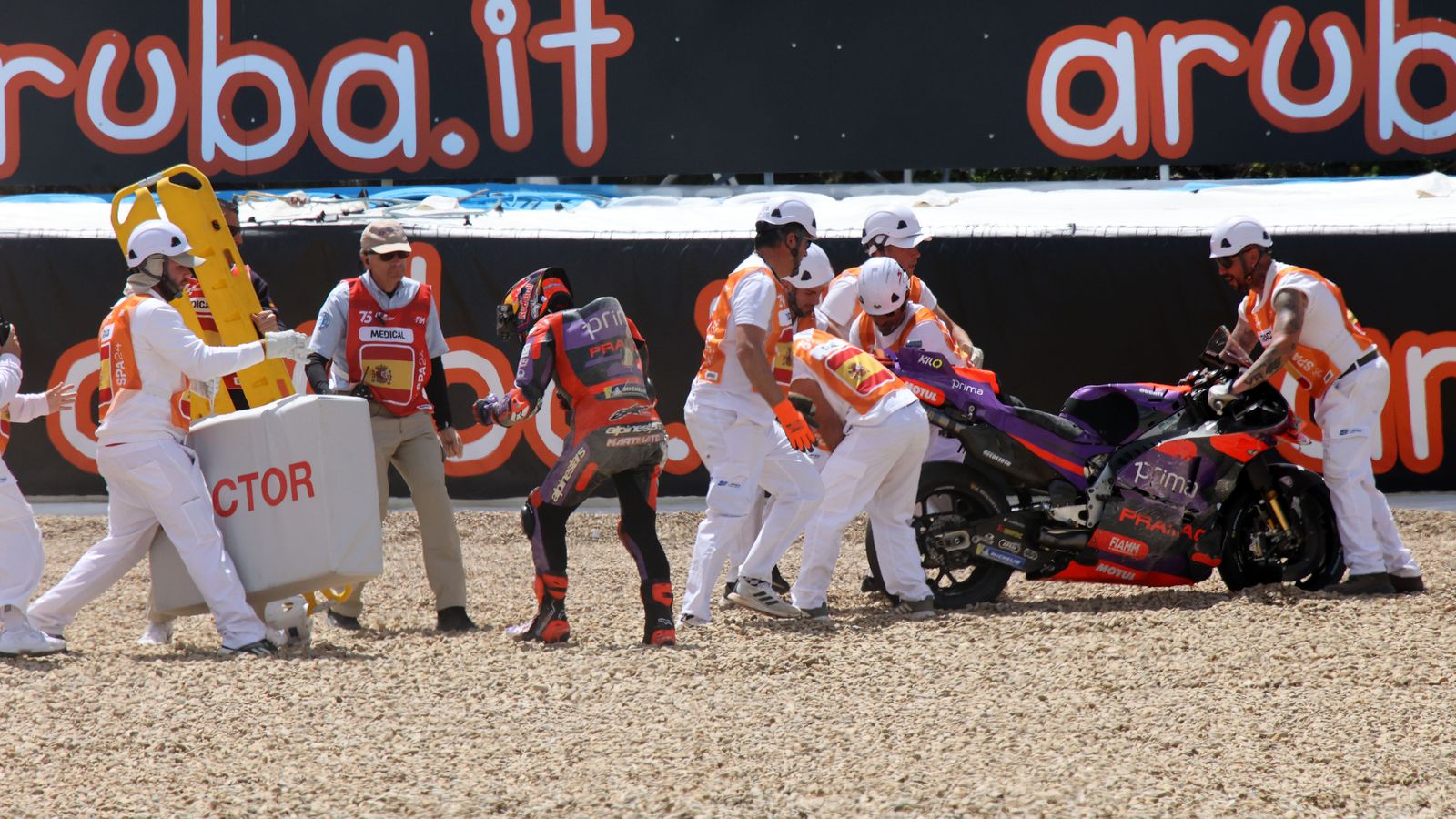 Imágenes de las caídas en las carreras del GP España en Jerez