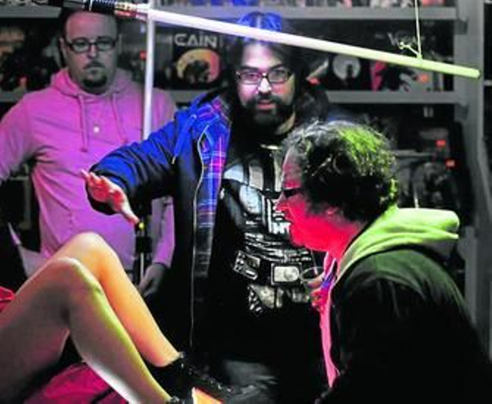 Rodaje de una de las partes de la película.